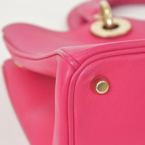 Christian Dior Diorissimo 2WAY Handbag Pink Leather Gold Hardware Good Condition Used 4a003907