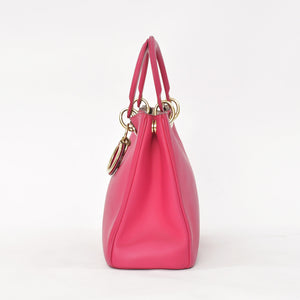 Christian Dior Diorissimo 2WAY Handbag Pink Leather Gold Hardware Good Condition Used 4a003907