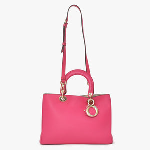 Christian Dior Diorissimo 2WAY Handbag Pink Leather Gold Hardware Good Condition Used 4a003907