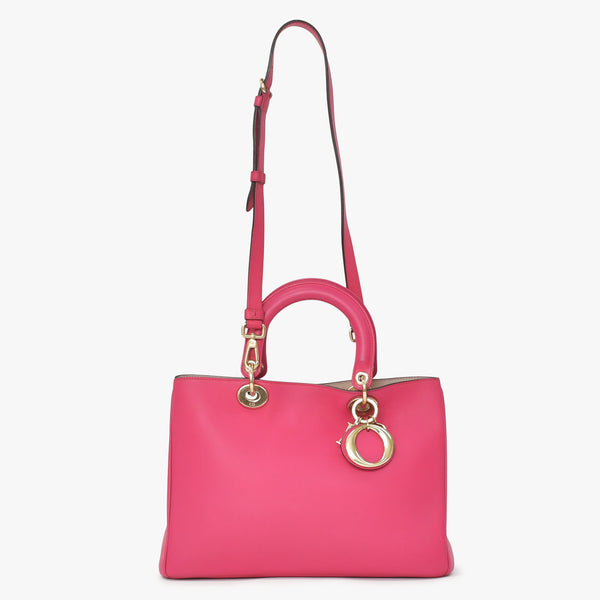Christian Dior Diorissimo 2WAY Handbag Pink Leather Gold Hardware Good Condition Used 4a003907
