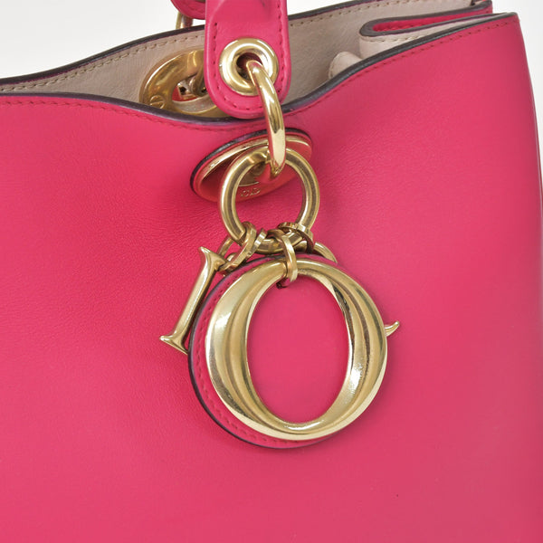 Christian Dior Diorissimo 2WAY Handbag Pink Leather Gold Hardware Good Condition Used 4a003907