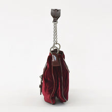 画像をギャラリービューアに読み込む, 極美品 Christian Dior クリスチャンディオール バーガンディ ワインレッド ベロアバケットバッグ ハンドバッグ エナメル レザー BM-0062 中古 4a003910