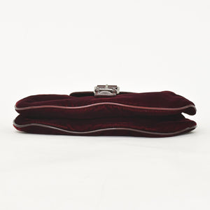 Very good condition Christian Dior Burgundy Wine Red Velor Bucket Bag Handbag Enamel Leather BM-0062 Used 4a003910