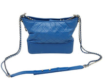 画像をギャラリービューアに読み込む, シャネル CHANEL ショルダーバッグ A93824 ガブリエル ホーボーバッグ ブルー メンズ 美品 中古 39326