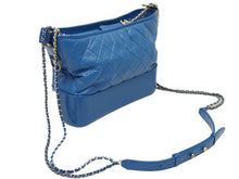 画像をギャラリービューアに読み込む, シャネル CHANEL ショルダーバッグ A93824 ガブリエル ホーボーバッグ ブルー メンズ 美品 中古 39326