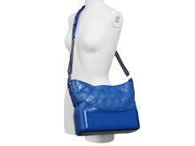 画像をギャラリービューアに読み込む, シャネル CHANEL ショルダーバッグ A93824 ガブリエル ホーボーバッグ ブルー メンズ 美品 中古 39326