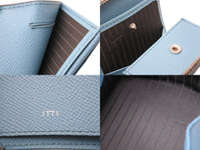 Load image into Gallery viewer, 未使用品 ITTI イッチ 二つ折り財布 CRISTY VERY COMPACT WLT .5 ブルー シルバー金具 中古 39506