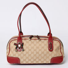 画像をギャラリービューアに読み込む, GUCCI グッチ Hand Bag ハンドバッグ 161720 Sherry Line シェリーライン レッド ブラウン 美品 中古 4a000517