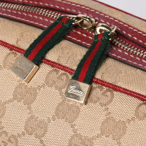 GUCCI グッチ Hand Bag ハンドバッグ 161720 Sherry Line シェリーライン レッド ブラウン 美品 中古 4a000517