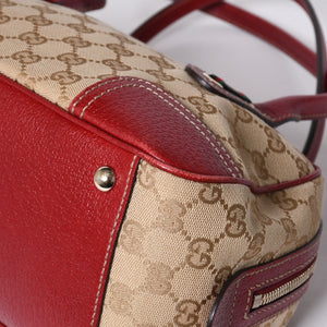 GUCCI グッチ Hand Bag ハンドバッグ 161720 Sherry Line シェリーライン レッド ブラウン 美品 中古 4a000517