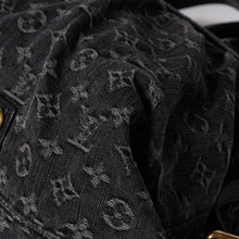 画像をギャラリービューアに読み込む, LOUIS VUITTON ルイヴィトン ネオカヴィ GM ハンドバッグ M95352 モノグラムデニム ブラック レザー ゴールド金具 美品 中古 4a001012