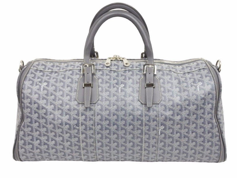 GOYARD ゴヤール ボストンバッグ クロワジュール50グレー オーダーカラー 総柄 ユニセックス 美品 40456