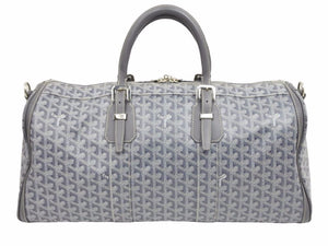 GOYARD ゴヤール ボストンバッグ クロワジュール50グレー オーダーカラー 総柄 ユニセックス 美品 40456