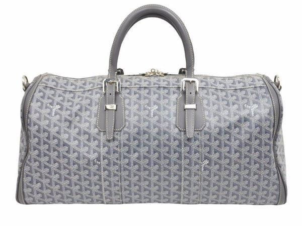 GOYARD ゴヤール ボストンバッグ クロワジュール50グレー オーダーカラー 総柄 ユニセックス 美品 40456
