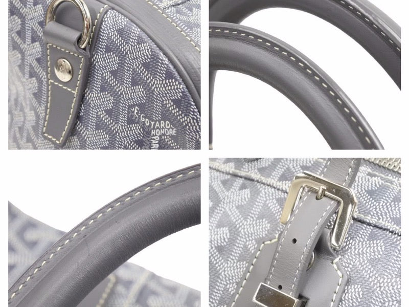 GOYARD ゴヤール ボストンバッグ クロワジュール50グレー オーダーカラー 総柄 ユニセックス 美品 40456