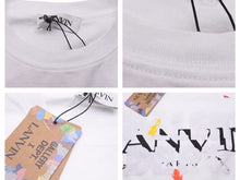 画像をギャラリービューアに読み込む, LANVIN ランバン GALLERY DEPT ギャラリーデプト ペンキ加工Tシャツ ホワイト マルチカラー 新品未使用 46292