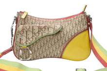 Load image into Gallery viewer, 極美品 Christian Dior クリスチャンディオール ショルダーバッグ トロッター ラスタカラー レザー キャンバス シルバー金具 中古 4b004833