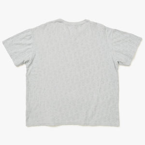 極美品 Christian Dior クリスチャンディオール オブリーク テリーコットンジャガード Tシャツ 113J692A0614 パイル V字ステッチ グレー XLサイズ 中古 4a004085