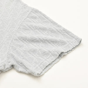 極美品 Christian Dior クリスチャンディオール オブリーク テリーコットンジャガード Tシャツ 113J692A0614 パイル V字ステッチ グレー XLサイズ 中古 4a004085