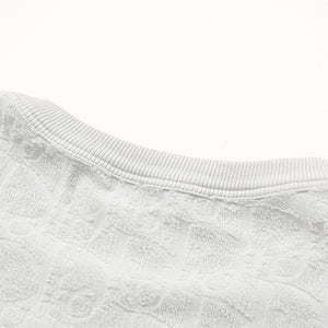 極美品 Christian Dior クリスチャンディオール オブリーク テリーコットンジャガード Tシャツ 113J692A0614 パイル V字ステッチ グレー XLサイズ 中古 4a004085