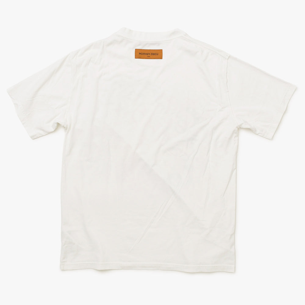 極美品 LOUIS VUITTON ルイヴィトン パステルモノグラム Tシャツ VCCM09 ヴァージルアブロー 2021SS マルチカラークレヨン ホワイト XLサイズ 中古 4a004087