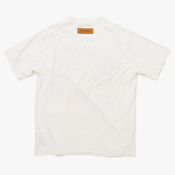 Very Good Condition LOUIS VUITTON Pastel Monogram T-shirt VCCM09 Virgil Abloh 2021SS Multicolor Crayon White XL Size Used 4a004087