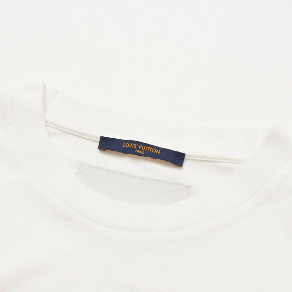 Very Good Condition LOUIS VUITTON Pastel Monogram T-shirt VCCM09 Virgil Abloh 2021SS Multicolor Crayon White XL Size Used 4a004087