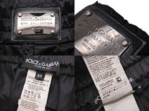 DOLCE&GABBANA ドルチェアンドガッバーナ パンツ ジムコレクション ナイロン ブラック イタリアカラー G4C8EG サイズ40 65450