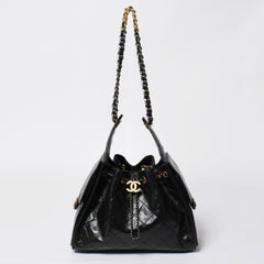 新品同様 CHANEL シャネル CHANEL 25 ミディアム チェーンワンショルダーバッグ AS5311 ココマーク グレインド カーフスキン ブラック 中古 4a008761