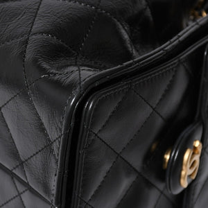 新品同様 CHANEL シャネル CHANEL 25 ミディアム チェーンワンショルダーバッグ AS5311 ココマーク グレインド カーフスキン ブラック 中古 4a008761