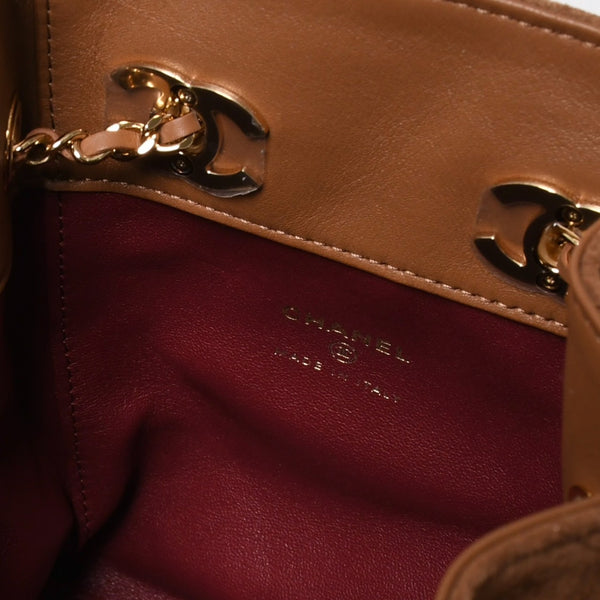 新品未使用 CHANEL シャネル マトラッセ ラムスキン マチュー コレクション チェーンショルダーバッグ ランダム番台 スエード 巾着 中古 4a008683