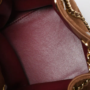 新品未使用 CHANEL シャネル マトラッセ ラムスキン マチュー コレクション チェーンショルダーバッグ ランダム番台 スエード 巾着 中古 4a008683