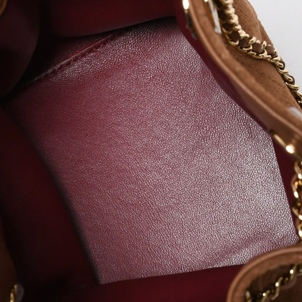 新品未使用 CHANEL シャネル マトラッセ ラムスキン マチュー コレクション チェーンショルダーバッグ ランダム番台 スエード 巾着 中古 4a008683