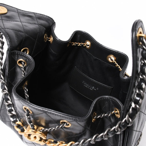 新品同様 CHANEL シャネル CHANEL 25 ミディアム チェーンワンショルダーバッグ AS5311 ココマーク グレインド カーフスキン ブラック 中古 4a008761