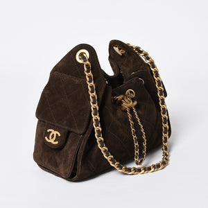 極美品 CHANEL シャネル CHANEL 25 スモール チェーンワンショルダーバッグ AS5293 ランダム番台 ココマーク スウェード 中古 4a008422