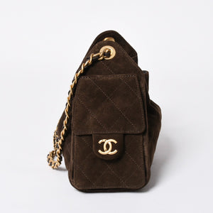 極美品 CHANEL シャネル CHANEL 25 スモール チェーンワンショルダーバッグ AS5293 ランダム番台 ココマーク スウェード 中古 4a008422