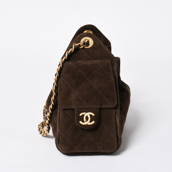 極美品 CHANEL シャネル CHANEL 25 スモール チェーンワンショルダーバッグ AS5293 ランダム番台 ココマーク スウェード 中古 4a008422