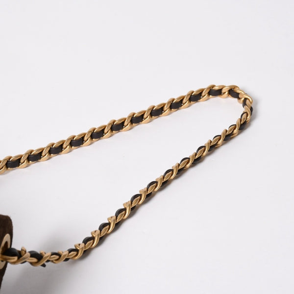 極美品 CHANEL シャネル CHANEL 25 スモール チェーンワンショルダーバッグ AS5293 ランダム番台 ココマーク スウェード 中古 4a008422