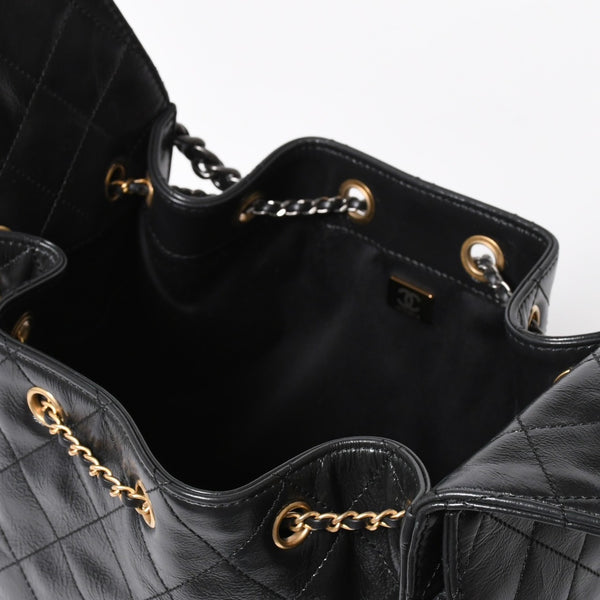 新品同様 CHANEL シャネル CHANEL 25 ミディアム チェーンワンショルダーバッグ AS5311 ココマーク グレインド カーフスキン ブラック 中古 4a008761