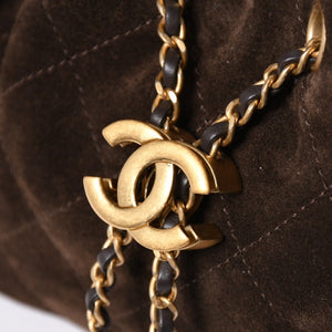 極美品 CHANEL シャネル CHANEL 25 スモール チェーンワンショルダーバッグ AS5293 ランダム番台 ココマーク スウェード 中古 4a008422
