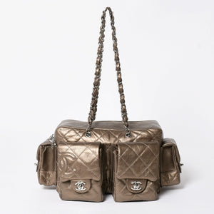 新品同様 CHANEL シャネル カンボンライン チェーンワンショルダーバッグ 11番台 ココマーク カーフスキン ゴールド 中古 4a008770