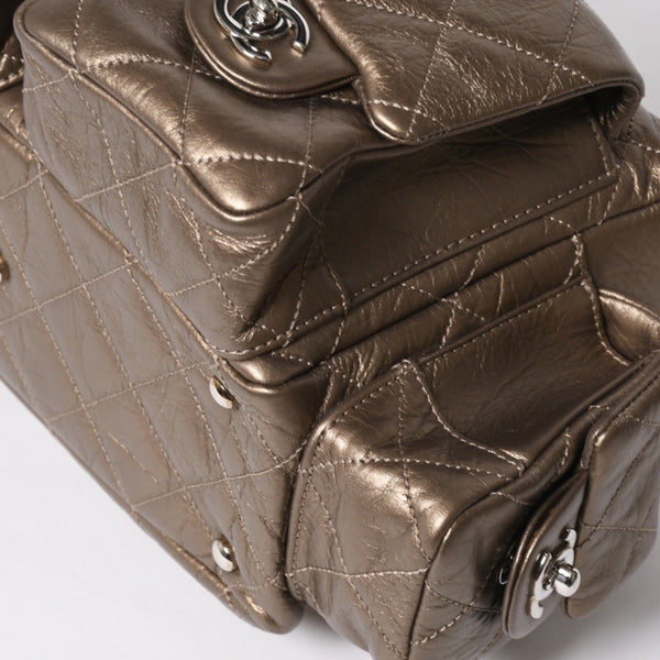 新品同様 CHANEL シャネル カンボンライン チェーンワンショルダーバッグ 11番台 ココマーク カーフスキン ゴールド 中古 4a008770