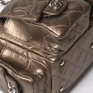 新品同様 CHANEL シャネル カンボンライン チェーンワンショルダーバッグ 11番台 ココマーク カーフスキン ゴールド 中古 4a008770