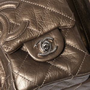 新品同様 CHANEL シャネル カンボンライン チェーンワンショルダーバッグ 11番台 ココマーク カーフスキン ゴールド 中古 4a008770