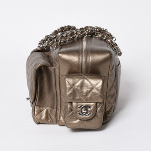 新品同様 CHANEL シャネル カンボンライン チェーンワンショルダーバッグ 11番台 ココマーク カーフスキン ゴールド 中古 4a008770