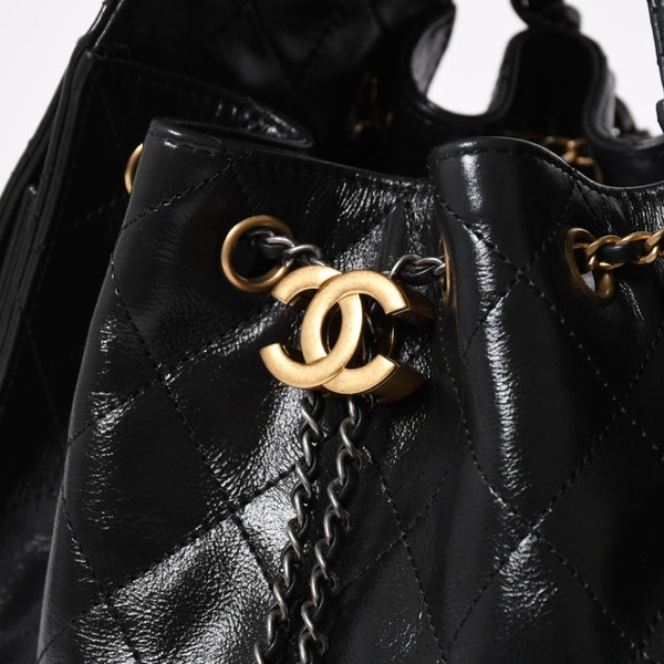 新品同様 CHANEL シャネル CHANEL 25 ミディアム チェーンワンショルダーバッグ AS5311 ココマーク グレインド カーフスキン ブラック 中古 4a008761