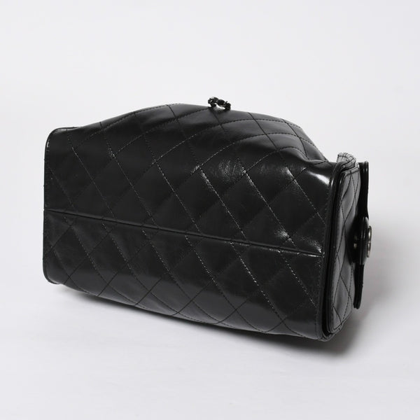 新品同様 CHANEL シャネル CHANEL 25 ミディアム チェーンワンショルダーバッグ AS5311 ココマーク グレインド カーフスキン ブラック 中古 4a008761