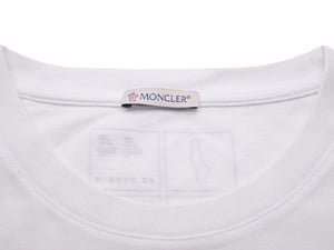 MONCLER モンクレール MAGLIA 半袖Tシャツ E10918041250 8390T ホワイト コットン サイズL 美品 41167