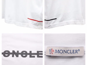 MONCLER モンクレール MAGLIA 半袖Tシャツ E10918041250 8390T ホワイト コットン サイズL 美品 41167