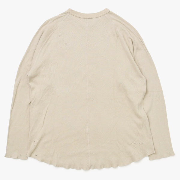 Excellent condition JUNNAKAYAMA long-sleeved thermal T-shirt, size L (JN-F)W24-017 Cotton Beige Used 4a004117